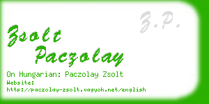 zsolt paczolay business card